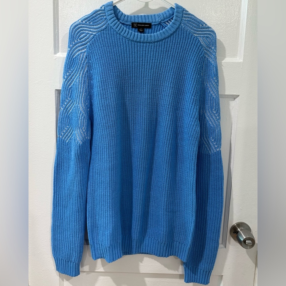 INC International Concepts Vibrant Blue Knit Top